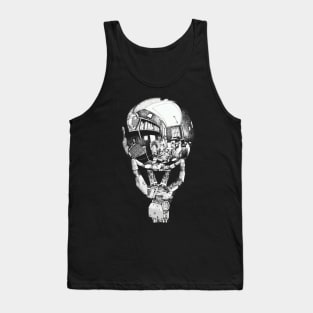 Robot Head In Hand Tank Top